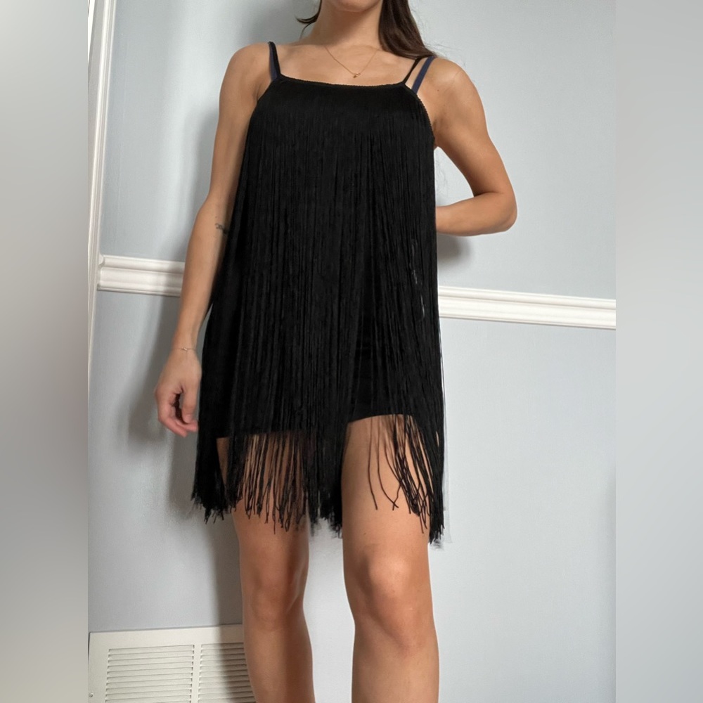 A|X Armani Exchange black mini dress